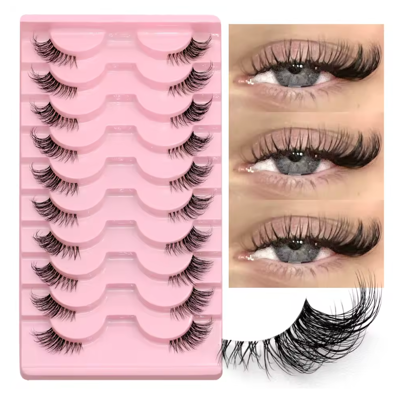 Natural Cat Eye 7/10 Pair Half Strip Lashes Style Mink Soft Lash Extension