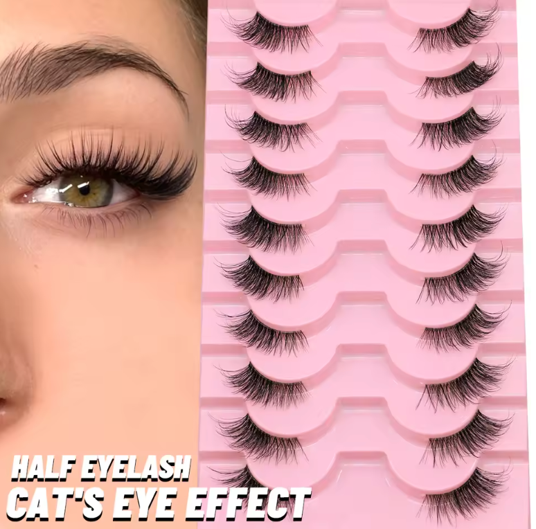 Natural Cat Eye 7/10 Pair Half Strip Lashes Style Mink Soft Lash Extension