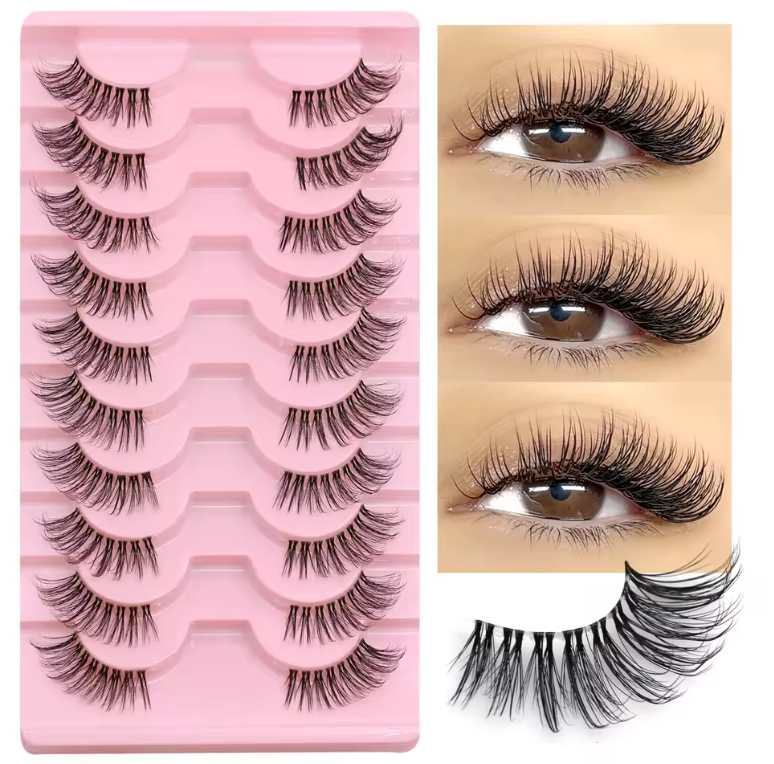 Natural Cat Eye 7/10 Pair Half Strip Lashes Style Mink Soft Lash Extension
