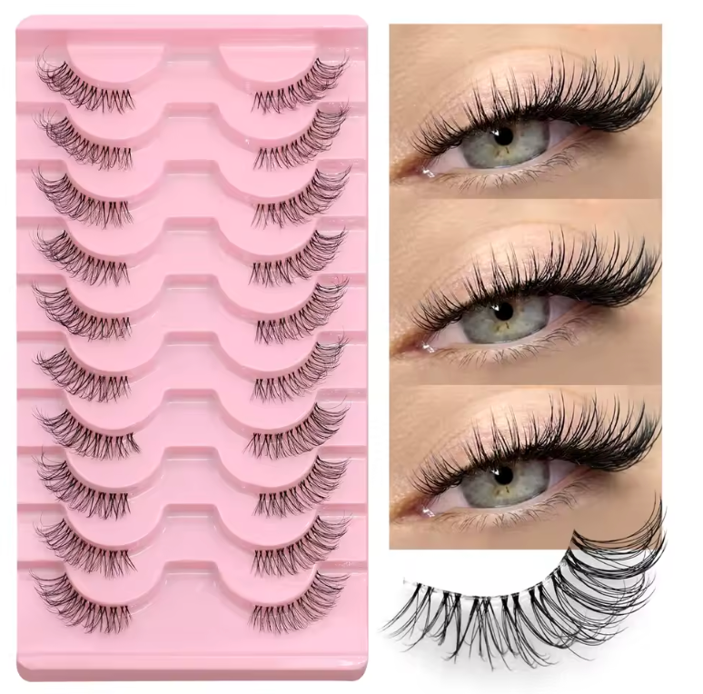 Natural Cat Eye 7/10 Pair Half Strip Lashes Style Mink Soft Lash Extension