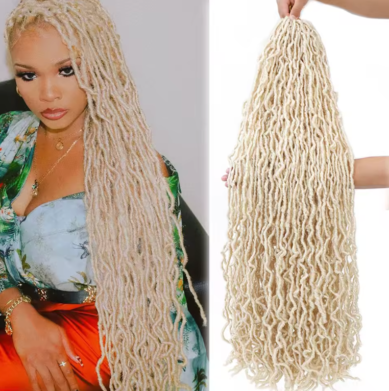 21 Pcs Goddess Faux Lock Pre Looped Crochet Hair Extensions 18 24 36 Inch 21 Pcs Set