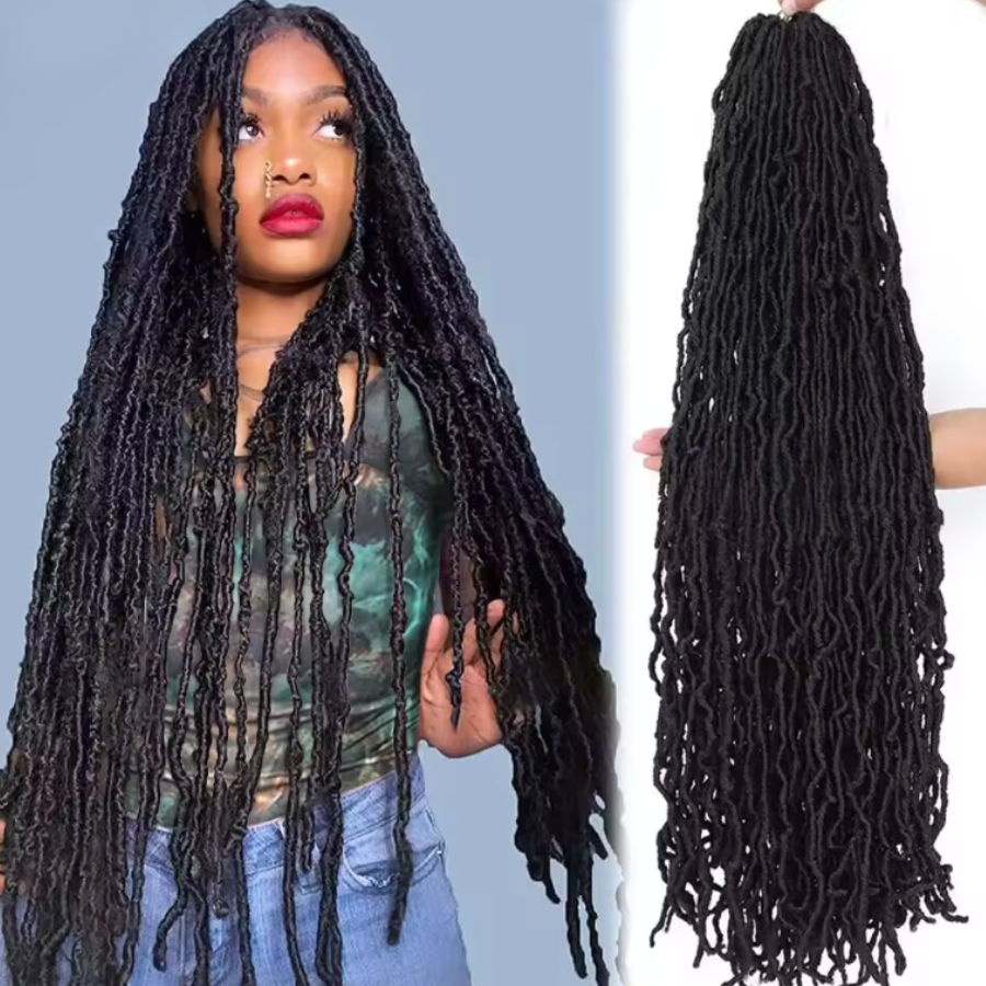 21 Pcs Goddess Faux Lock Pre Looped Crochet Hair Extensions 18 24 36 Inch 21 Pcs Set