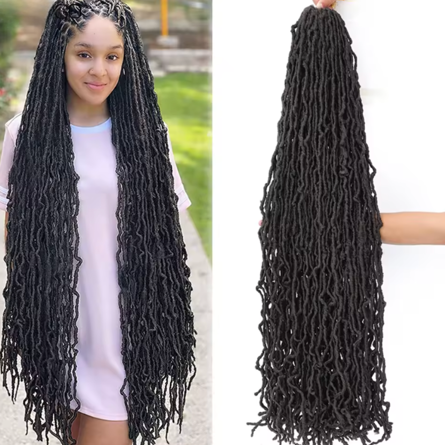 21 Pcs Goddess Faux Lock Pre Looped Crochet Hair Extensions 18 24 36 Inch 21 Pcs Set