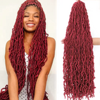 21 Pcs Goddess Faux Lock Pre Looped Crochet Hair Extensions 18 24 36 Inch 21 Pcs Set