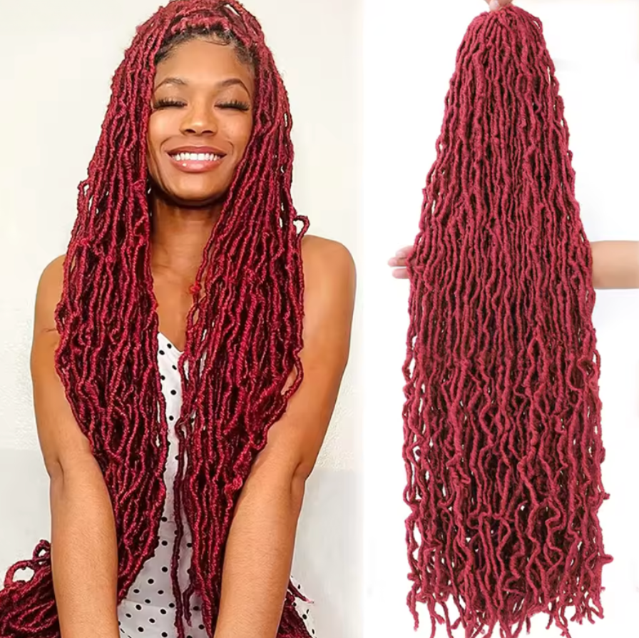 21 Pcs Goddess Faux Lock Pre Looped Crochet Hair Extensions 18 24 36 Inch 21 Pcs Set