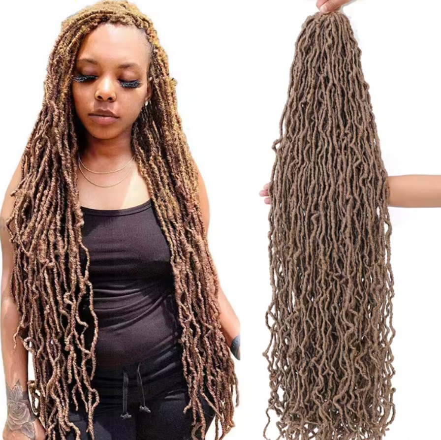 21 Pcs Goddess Faux Lock Pre Looped Crochet Hair Extensions 18 24 36 Inch 21 Pcs Set