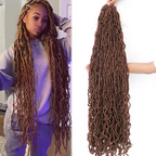 21 Pcs Goddess Faux Lock Pre Looped Crochet Hair Extensions 18 24 36 Inch 21 Pcs Set