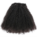 Natural Hair Clip-In Extensions Natural Color Kinky Curly 4a 4b Curl Pattern Full 8 Pcs Bundles