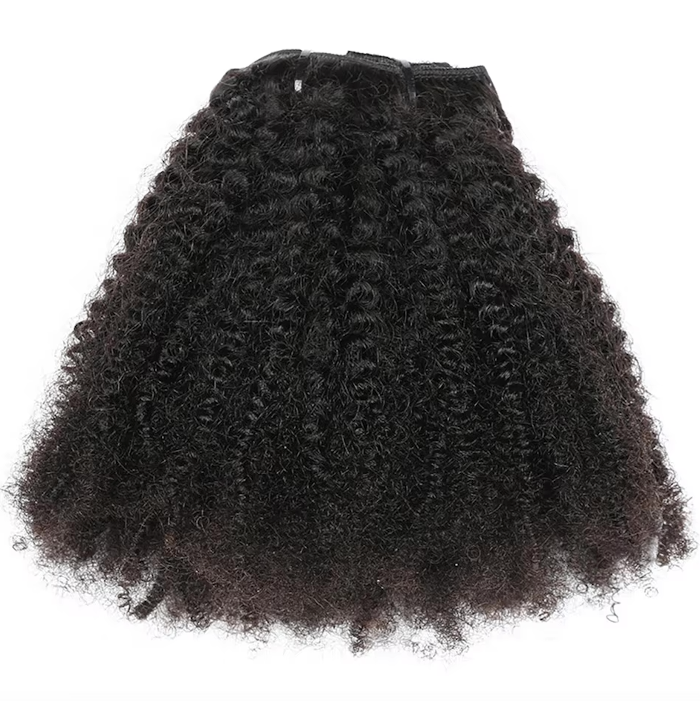 Natural Hair Clip-In Extensions Natural Color Kinky Curly 4a 4b Curl Pattern Full 8 Pcs Bundles
