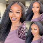 Kinky Straight Natural Hair Clip Ins Human Hair Extensions 8 Pcs 120g Bundles Set