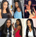 Natural Straight Hair Clip Ins Brazilian Hair Extensions 8 Pcs 120g Set