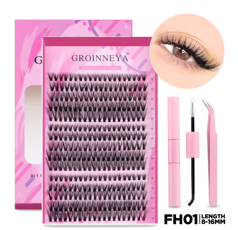 DIY Cluster Lash Kits Individual Cluster Lash Kits Full Fluffy 8-16 mm Set