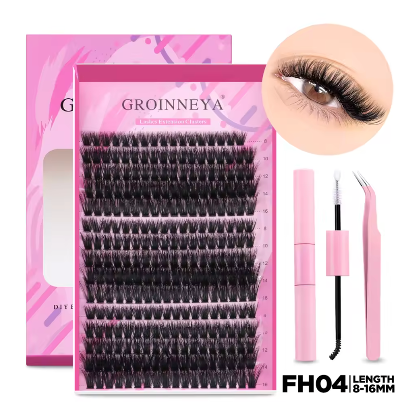 DIY Cluster Lash Kits Individual Cluster Lash Kits Full Fluffy 8-16 mm Set