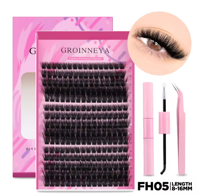 DIY Cluster Lash Kits Individual Cluster Lash Kits Full Fluffy 8-16 mm Set