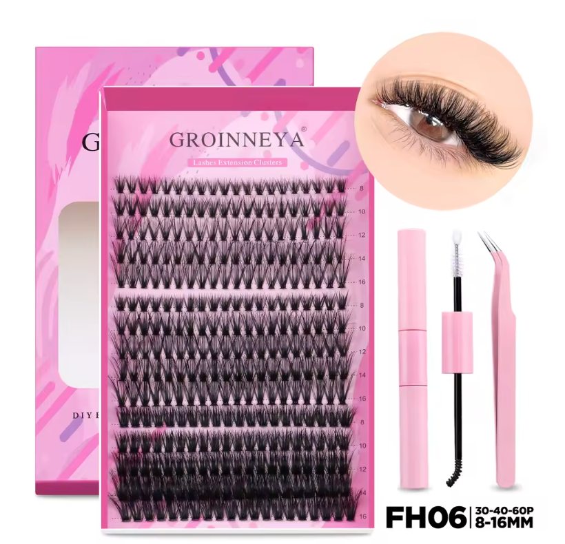 DIY Cluster Lash Kits Individual Cluster Lash Kits Full Fluffy 8-16 mm Set
