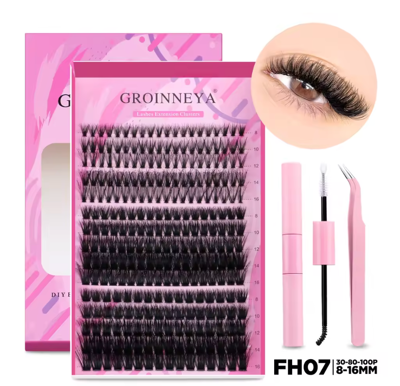 DIY Cluster Lash Kits Individual Cluster Lash Kits Full Fluffy 8-16 mm Set