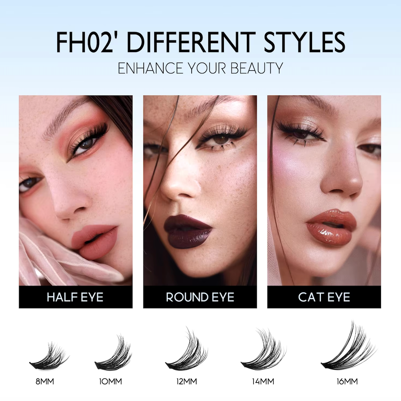 DIY Cluster Lash Kits Individual Cluster Lash Kits Full Fluffy 8-16 mm Set