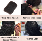 Micro Lock Human Afro Kinky Permanent Lock Extension Twist Natural Human Hair Bulk Braiding Hair
