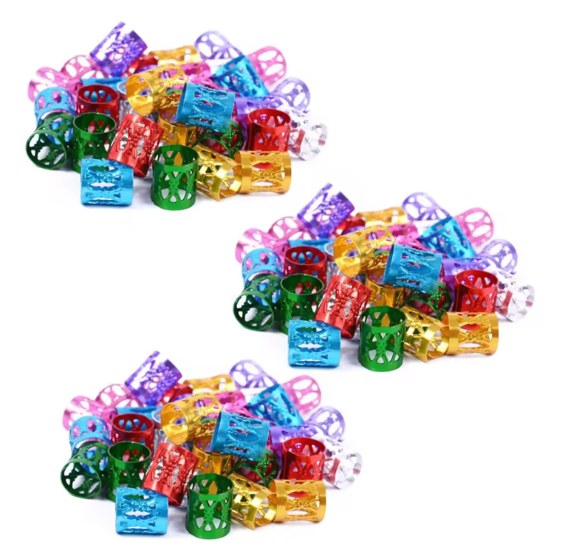 Adjustable Hair Clips Braiding Hair Accessory Gold Silver Multicolor 100 300 Pcs Braids Lock Hair Jewelry Cuff