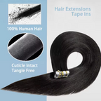 Straight Texture Tape In Human Hair Remy 20 Pcs 50g Natural Color Tape Ins Hair Extensions