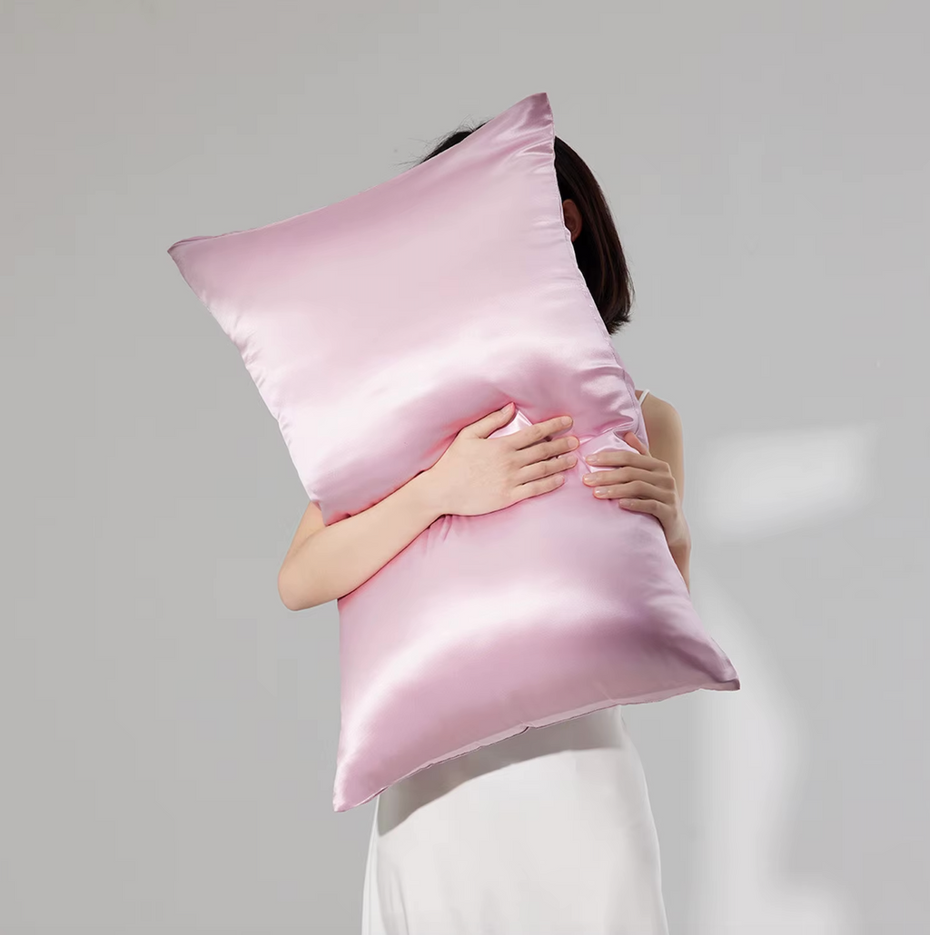 Satin Hair Protection Bonnet Cap 4 Pcs Pillow Case Silk Set Scrunchie Sleep