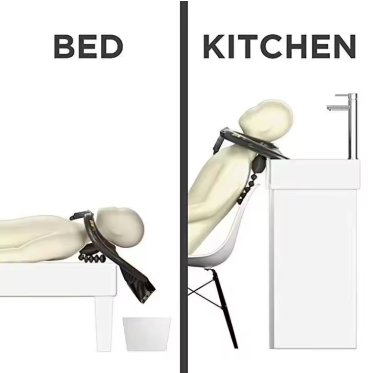 Inflatable Wash Assistance Elderly Pregnancy Children Mess Free Hair Wash Basin Helper Shampooing Sink Attachment Cleanser