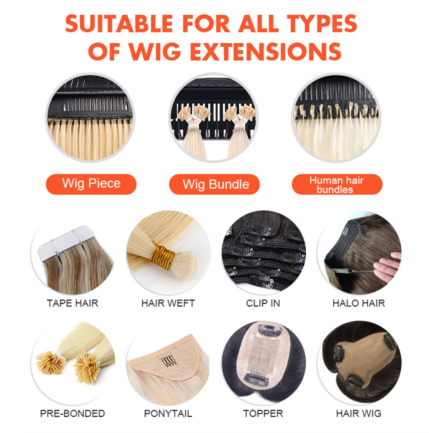 Hair Extension Holder Bundles Tape Ins Washing Coloring Styling Weave Holder Rack Hanger Tool