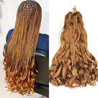 French Curly Braiding Hair Loose Wave Curl Synthetic Braids Twisting Crochet Pre Stretched Ombre Extensions