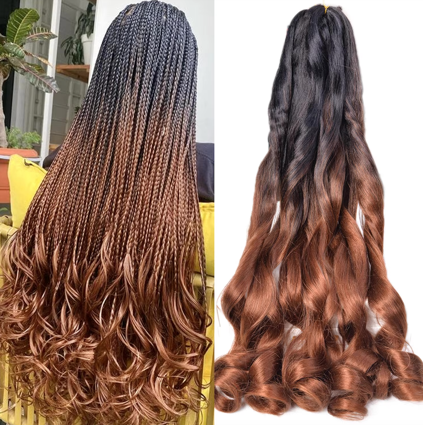 French Curly Braiding Hair Loose Wave Curl Synthetic Braids Twisting Crochet Pre Stretched Ombre Extensions