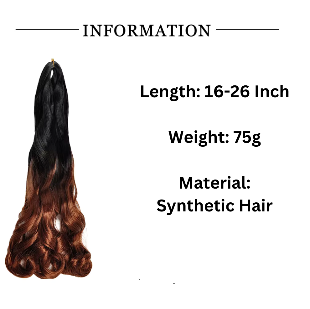 French Curly Braiding Hair Loose Wave Curl Synthetic Braids Twisting Crochet Pre Stretched Ombre Extensions