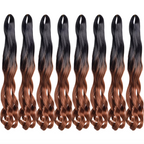 French Curly Braiding Hair Loose Wave Curl Synthetic Braids Twisting Crochet Pre Stretched Ombre Extensions