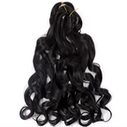 French Curly Braiding Hair Loose Wave Curl Synthetic Braids Twisting Crochet Pre Stretched Ombre Extensions