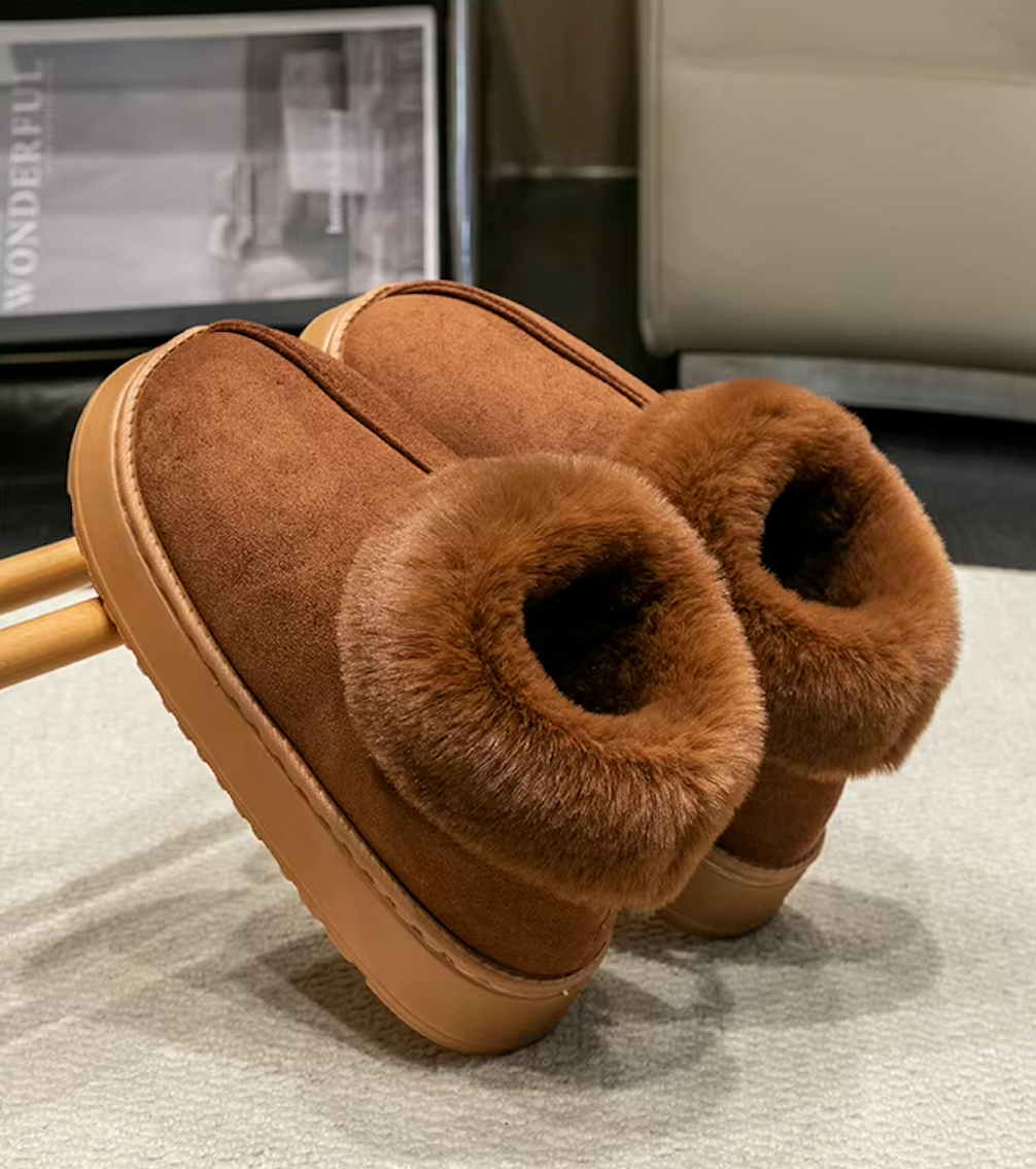Low Top Fur Winter Fall Boots Fluffy Plush Antislip Fashion Slipper Warm Comfortable House Indoor Outdoor Insulated Thick Trending Ankle Boots