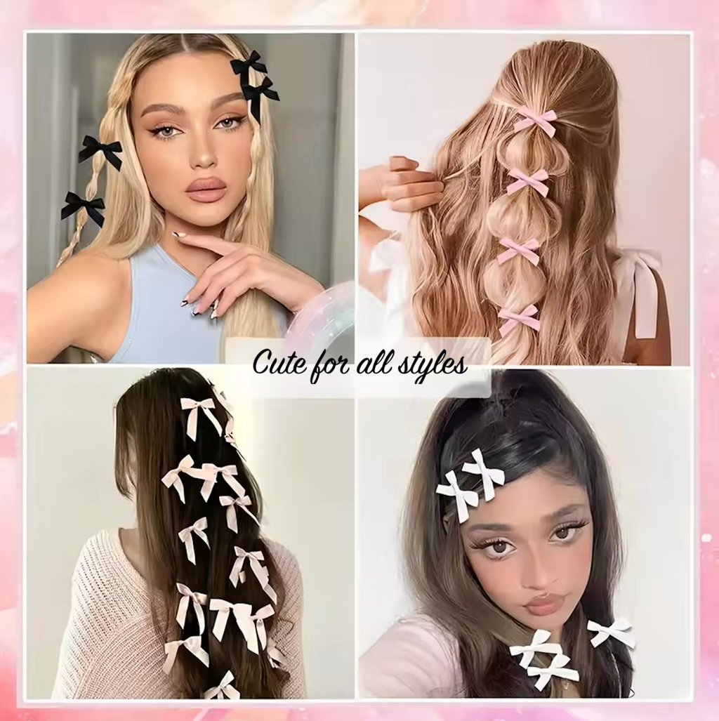 Mini Hair Bows Curly Little Girl Clip Bow Tie Barrette Hairpin Y2K 5-24 Pcs Headwear Accessories