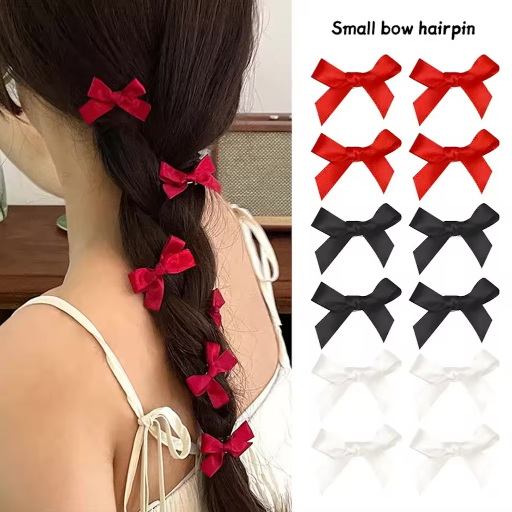 Mini Hair Bows Curly Little Girl Clip Bow Tie Barrette Hairpin Y2K 5-24 Pcs Headwear Accessories