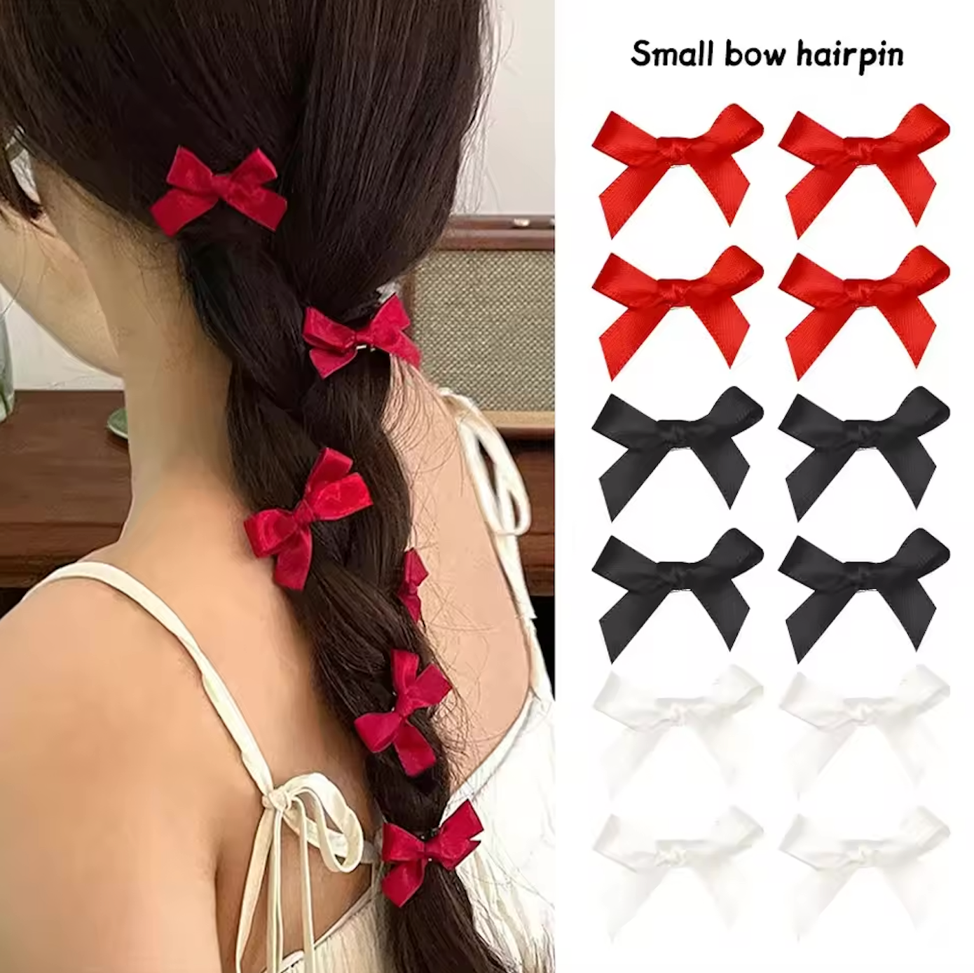 Mini Hair Bows Curly Little Girl Clip Bow Tie Barrette Hairpin Y2K 5-24 Pcs Headwear Accessories