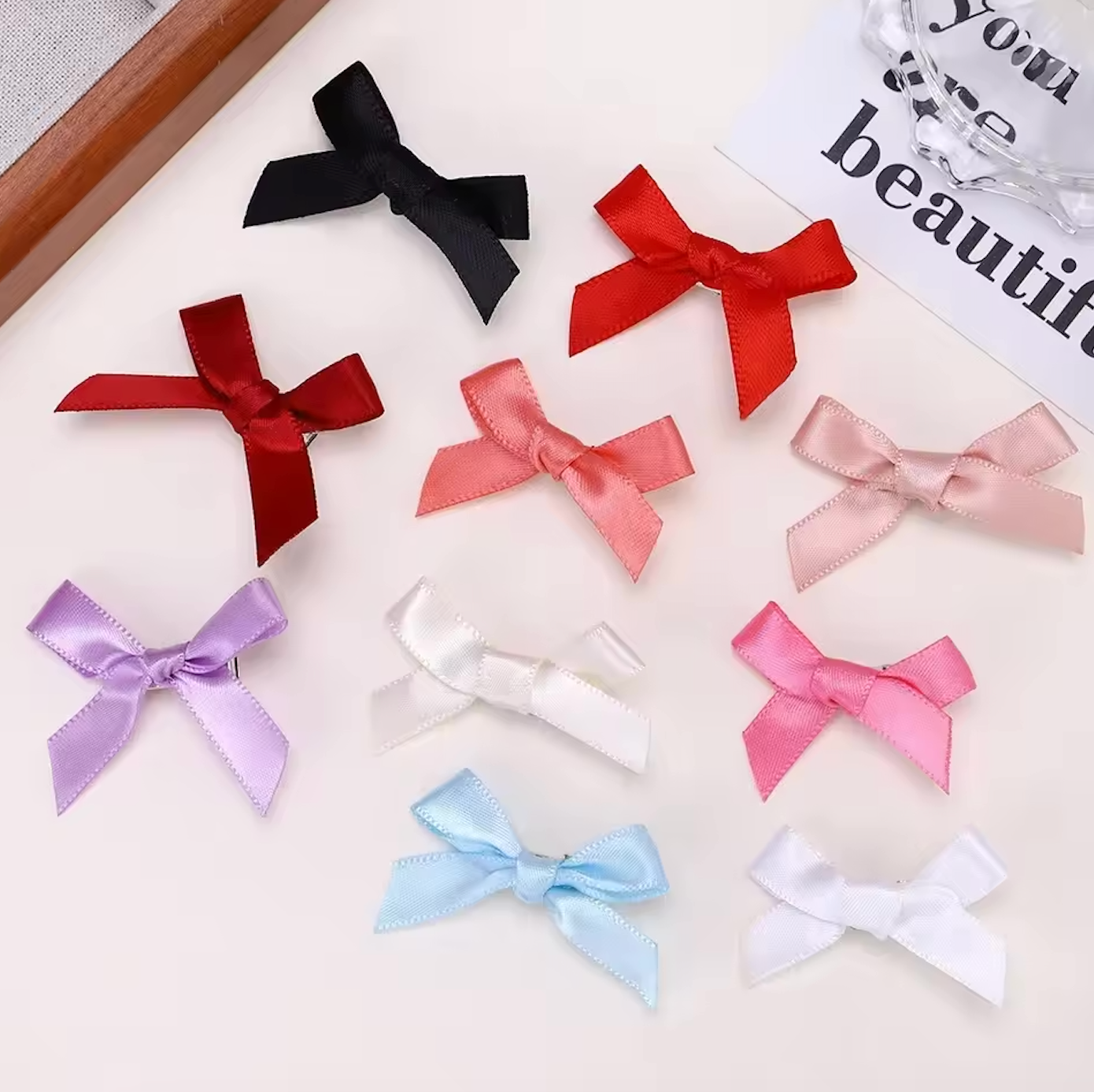 Mini Hair Bows Curly Little Girl Clip Bow Tie Barrette Hairpin Y2K 5-24 Pcs Headwear Accessories