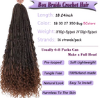 Bohemian Crochet Box Braids Pre Looped Curly Ends Synthetic Boho Goddess Ombre 1-8 Pack 14-24 Inch Hair Extensions