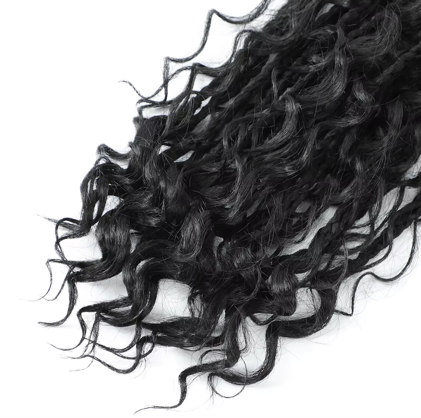 Bohemian Crochet Box Braids Pre Looped Curly Ends Synthetic Boho Goddess Ombre 1-8 Pack 14-24 Inch Hair Extensions