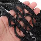 Bohemian Crochet Box Braids Pre Looped Curly Ends Synthetic Boho Goddess Ombre 1-8 Pack 14-24 Inch Hair Extensions