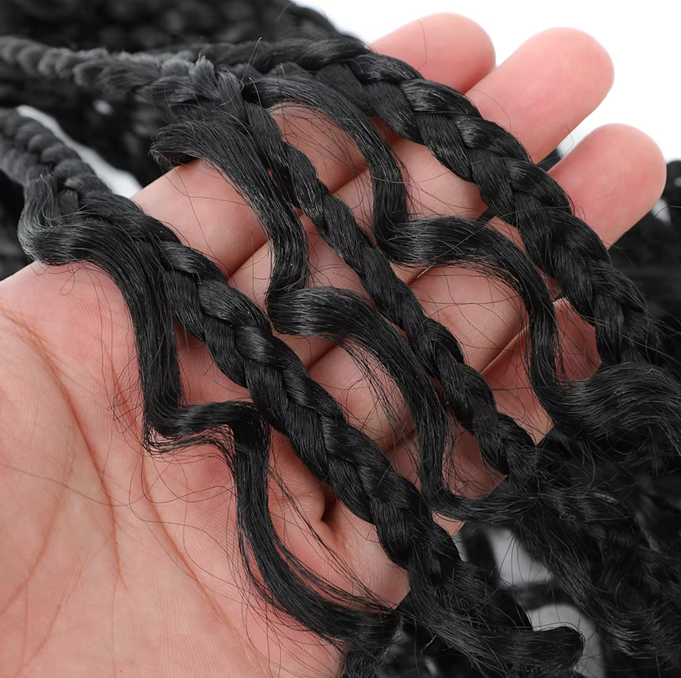 Bohemian Crochet Box Braids Pre Looped Curly Ends Synthetic Boho Goddess Ombre 1-8 Pack 14-24 Inch Hair Extensions