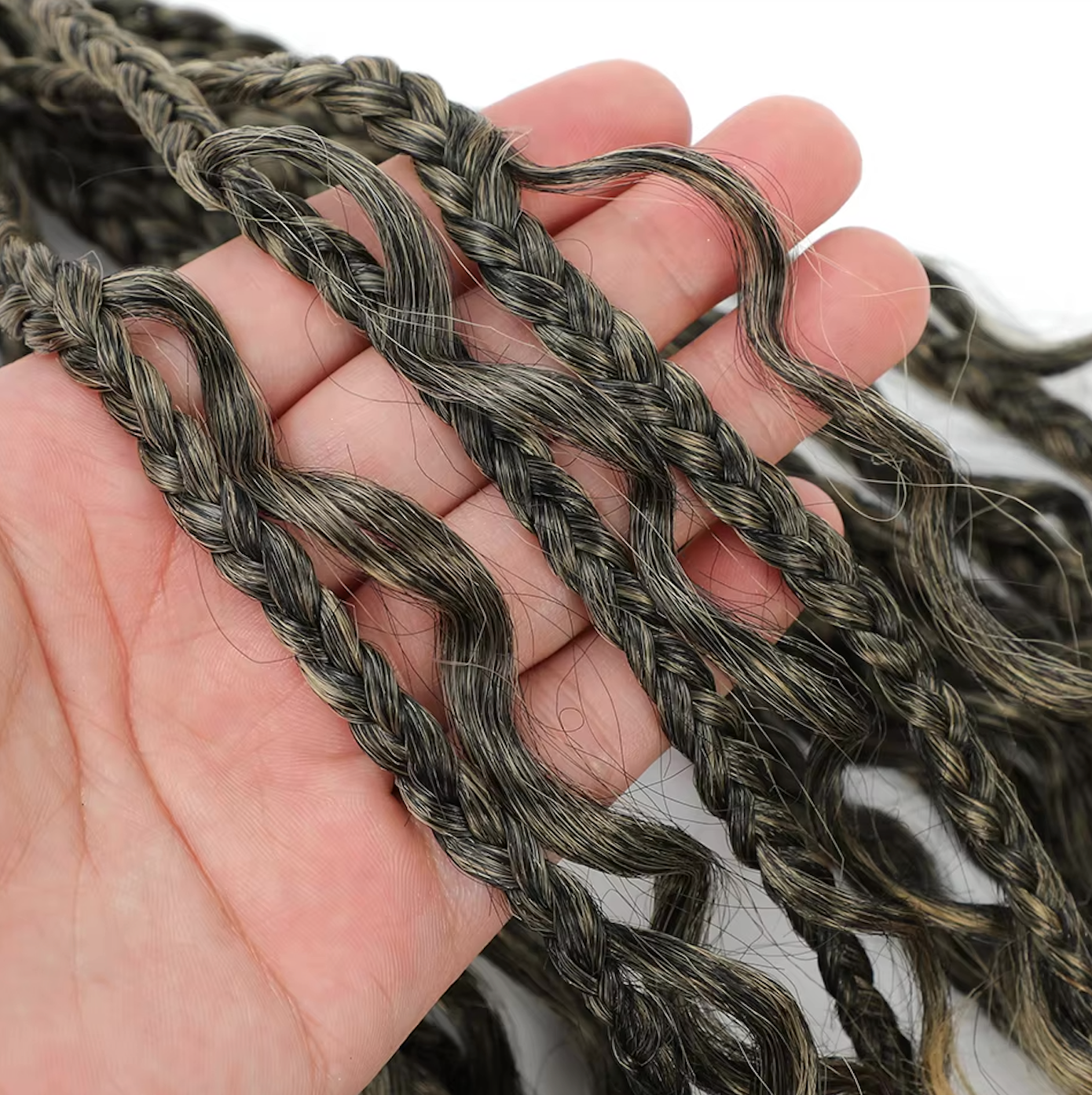 Bohemian Crochet Box Braids Pre Looped Curly Ends Synthetic Boho Goddess Ombre 1-8 Pack 14-24 Inch Hair Extensions