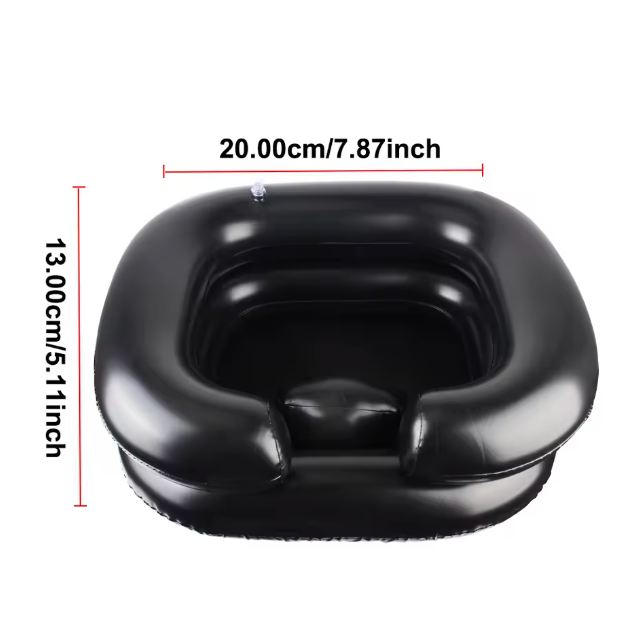 Inflatable Hair Wash Basin Dread Lock Detox Portable Shampoo At Home Bedridden Sink Bowl Elderly Pregnancy Disabled Injured Cleansing Assistance