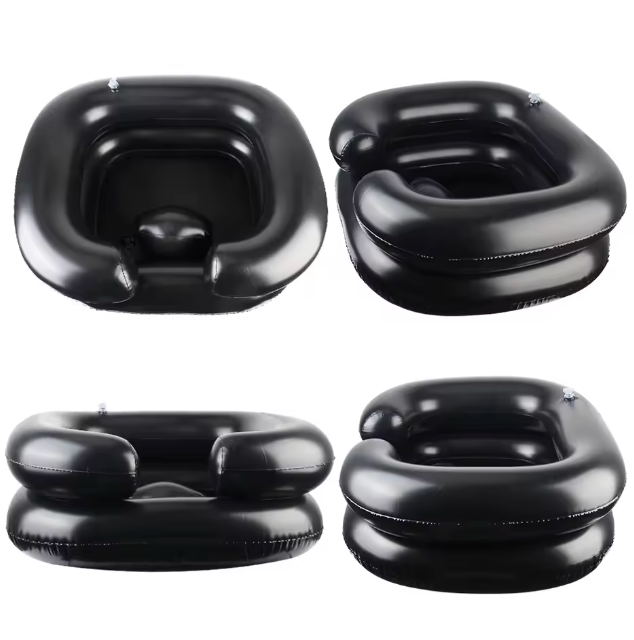 Inflatable Hair Wash Basin Dread Lock Detox Portable Shampoo At Home Bedridden Sink Bowl Elderly Pregnancy Disabled Injured Cleansing Assistance