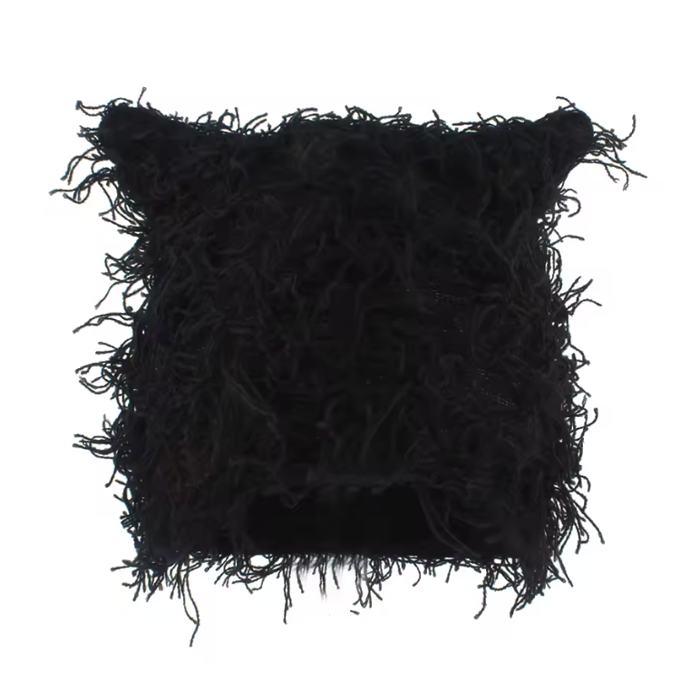 Trending Distressed Beanie Hat Winter Fall Fashion Y2K Skullie Street Wear Punk Rock Cat Ear Cap