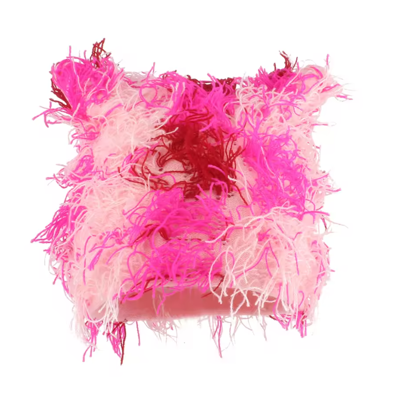 Trending Distressed Beanie Hat Winter Fall Fashion Y2K Skullie Street Wear Punk Rock Cat Ear Cap