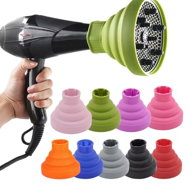 Natural Hair Detachable Curl Diffuser Blow Dryer Attachment Silicone Portable Hair Crying Defining Cover Styling Accessory Tool