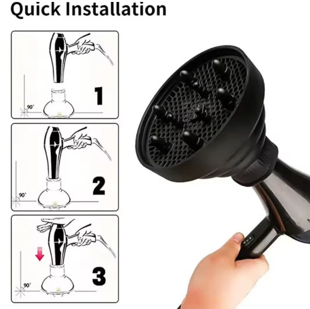 Natural Hair Detachable Curl Diffuser Blow Dryer Attachment Silicone Portable Hair Crying Defining Cover Styling Accessory Tool