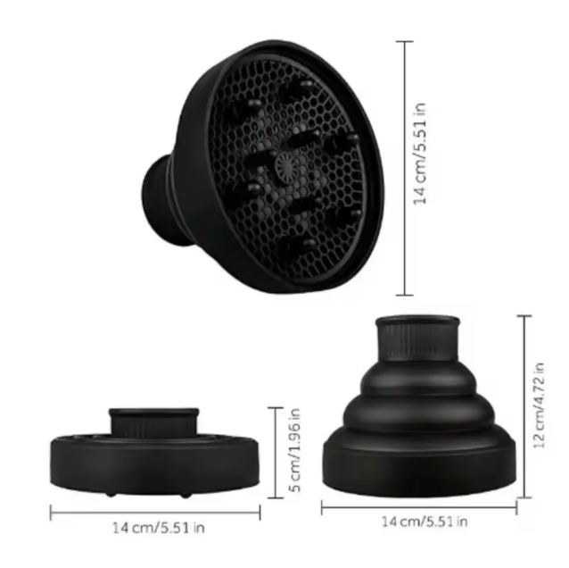 Natural Hair Detachable Curl Diffuser Blow Dryer Attachment Silicone Portable Hair Crying Defining Cover Styling Accessory Tool