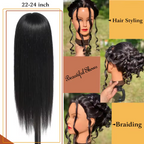 Synthetic Styling Mannequin Practice Head Braiding Styling Twisting Children Elderly New Stylist Straight Hair with Clamp Doll Head